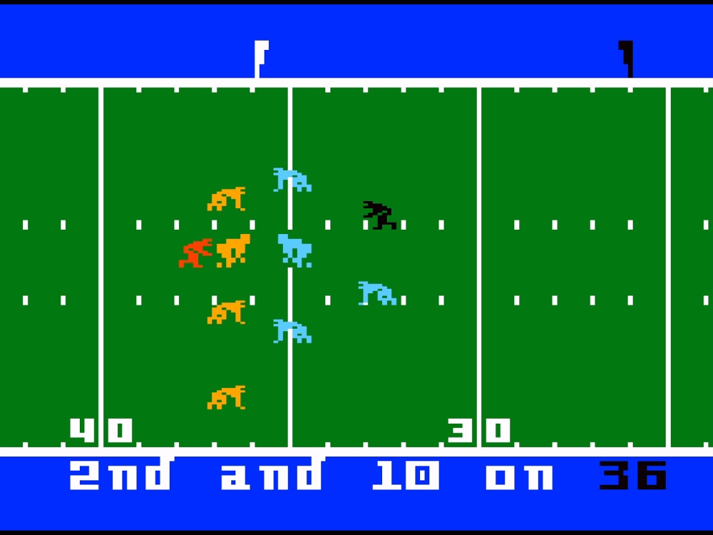 Gameplay of Super Pro Football for Intellivision